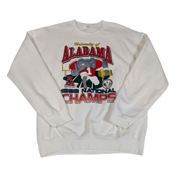 Vintage 1992 University of Alabama National Champs Sweatshirt Unisex L - Picture 1 of 9